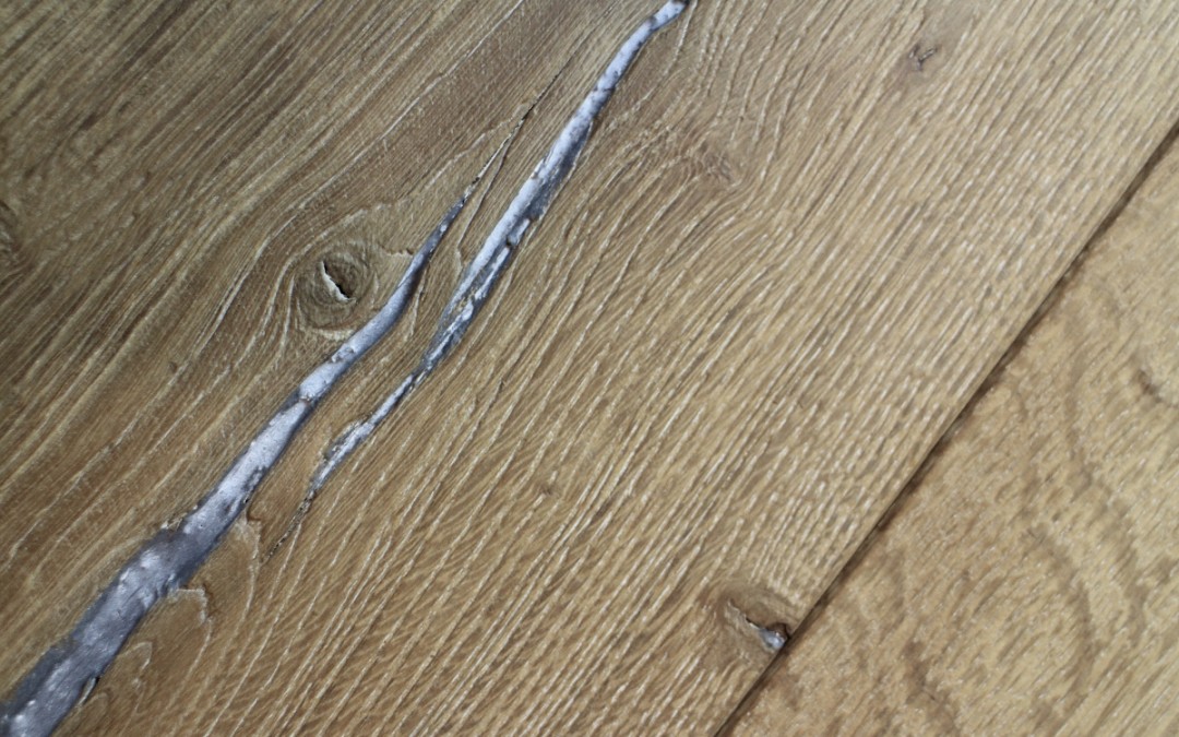 Sandblasted, Split Engineered Oak