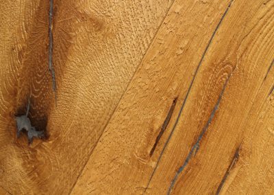 Distressed, Honey-toned Flooring