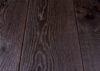 Scorched earth distressed oak flooring