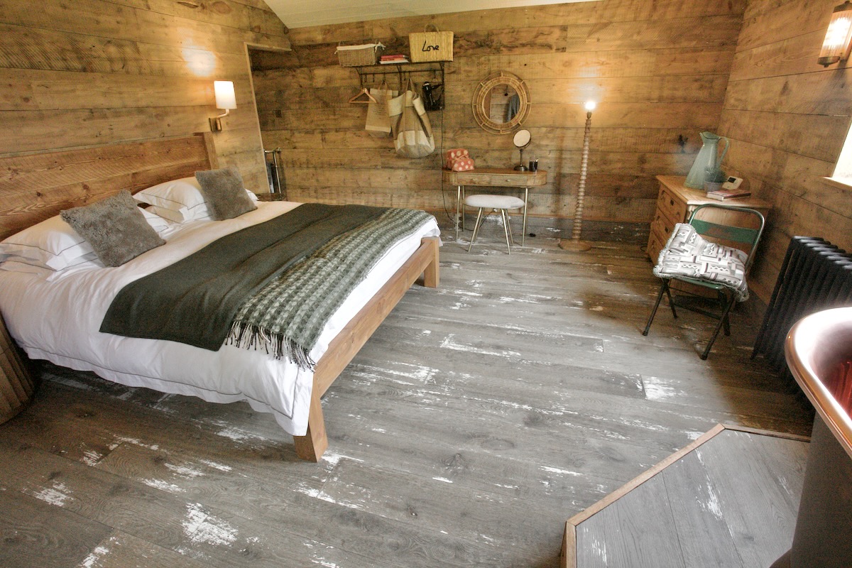 pained aged floor boards 